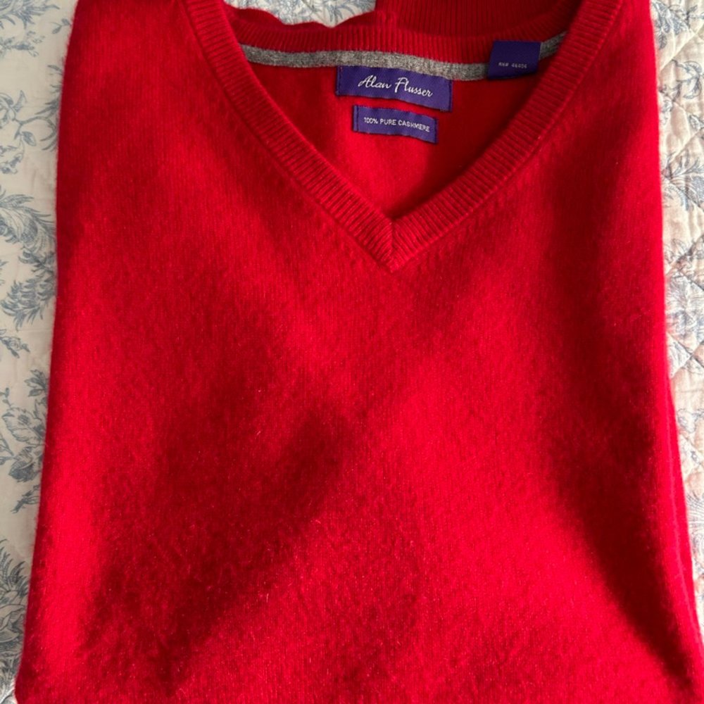 Men's XXL Cashmere V-Neck Sweater